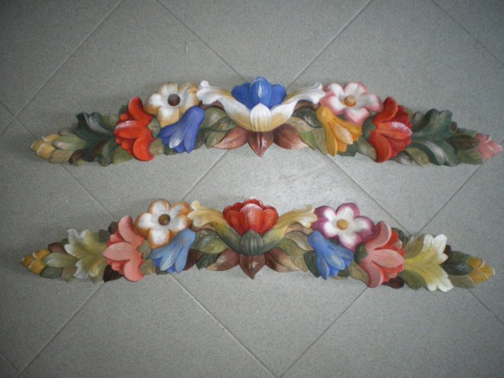 Serie di festoni dipinti Legno dipinto