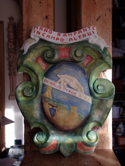 stemma personalizzato legno dipinto in stile antico stemma personalizzato legno dipinto in stile antico